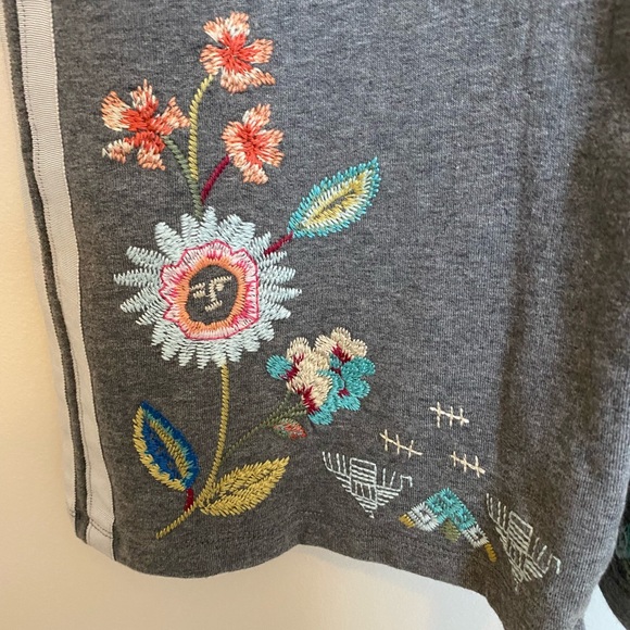 Johnny Was Griffin Wide Gray Leg Pant Large - Picture 4 of 9